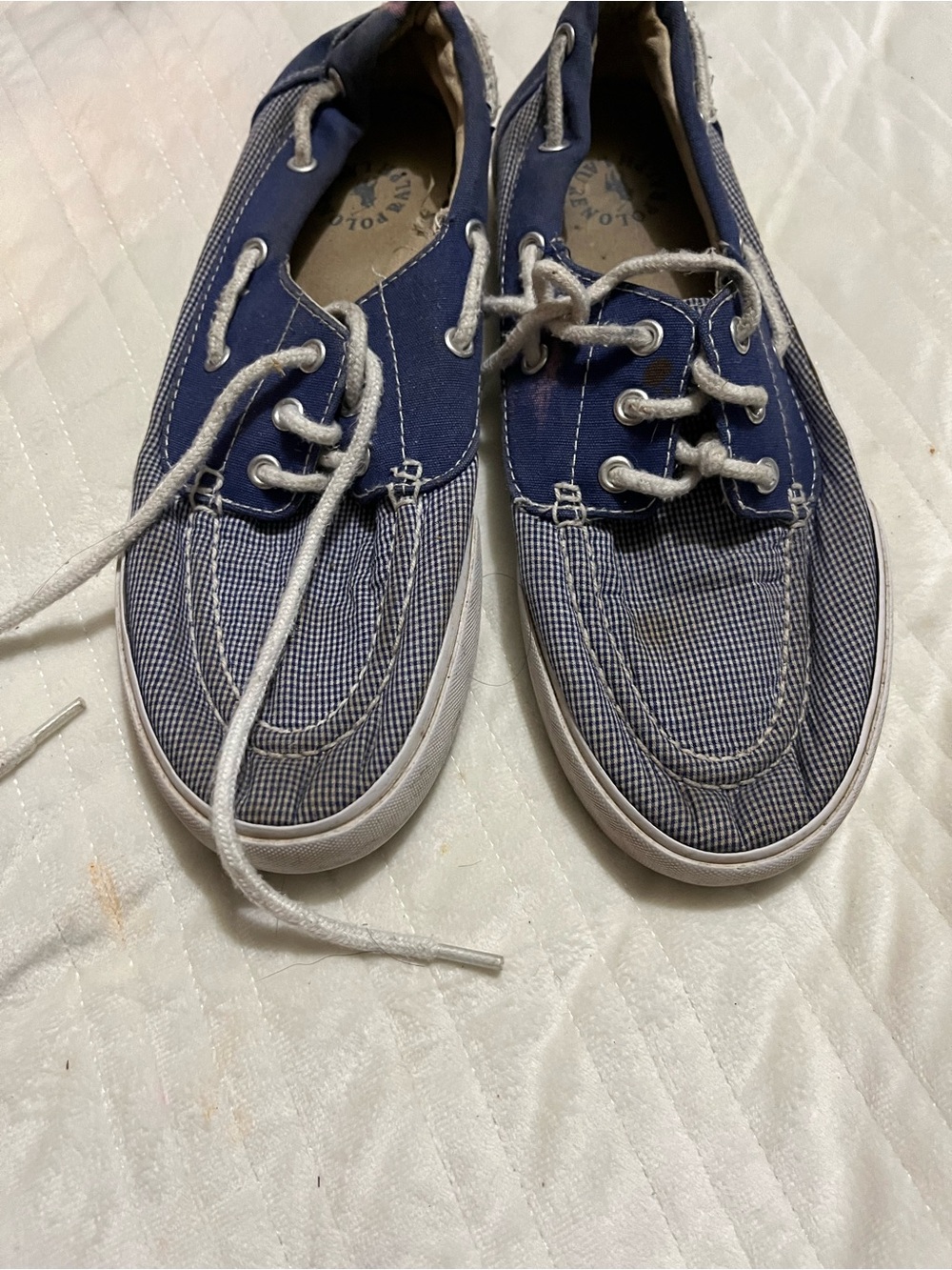 Polo by Ralph Lauren Navy and White Kids Canvas Sneakers